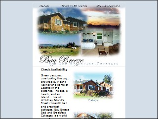 Web site www.baybreezecottages.com, Bay Breeze B & B Cottages