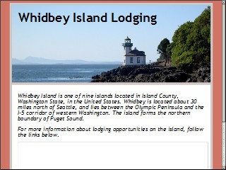 Web site www.islandtymebb.com, Island Tyme Bed & Breakfast